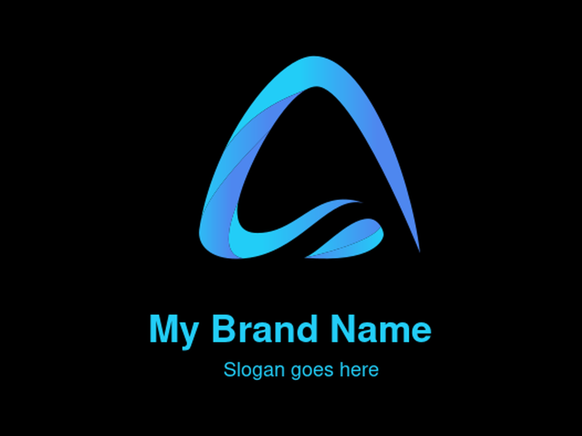 Fluid Gradient Blue Abstract Letter A Logo Design - Dynamic Curved Ribbon Symbol for Technology, Digital Services, Connectivity, or Modern Communication Brands